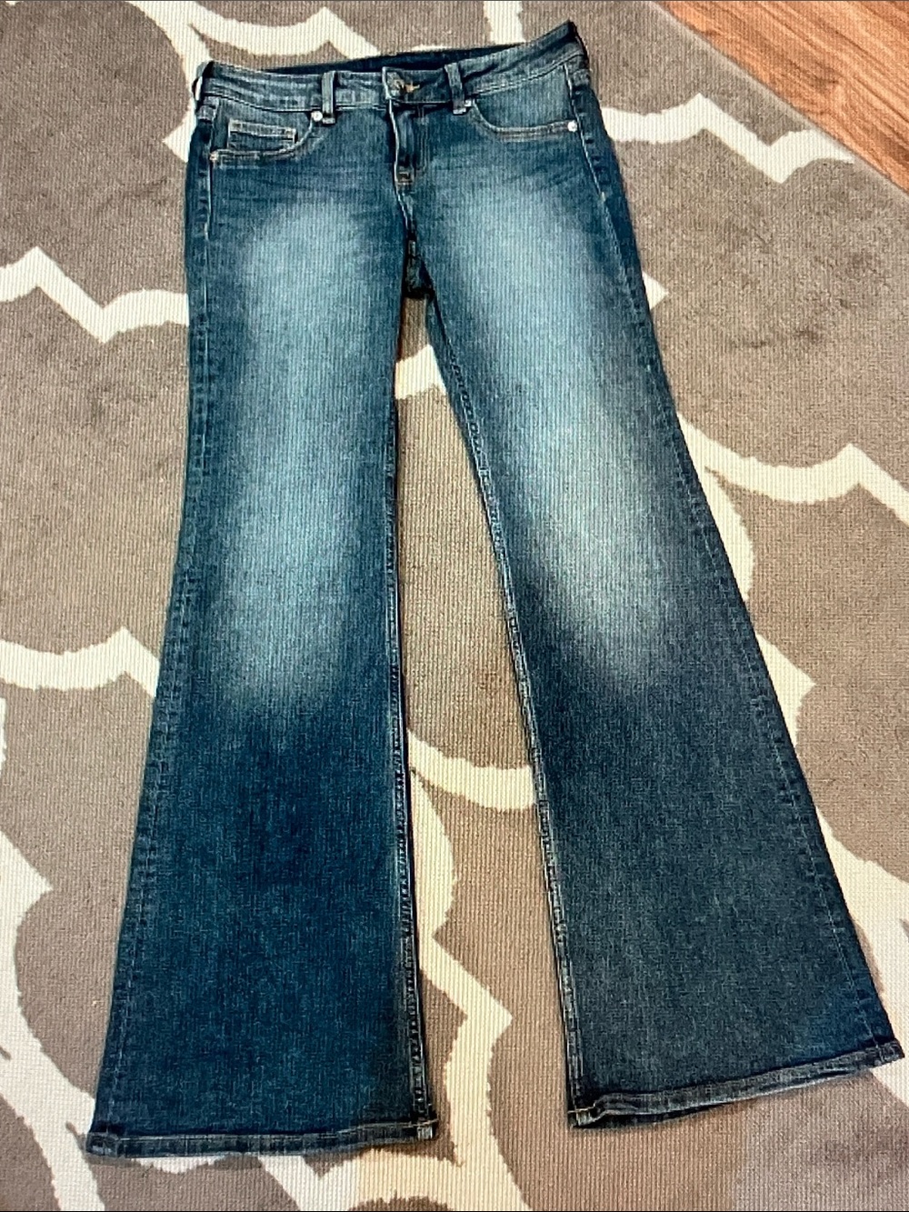 Divided Women's Faded Blue Flare Jeans - Wide Leg
